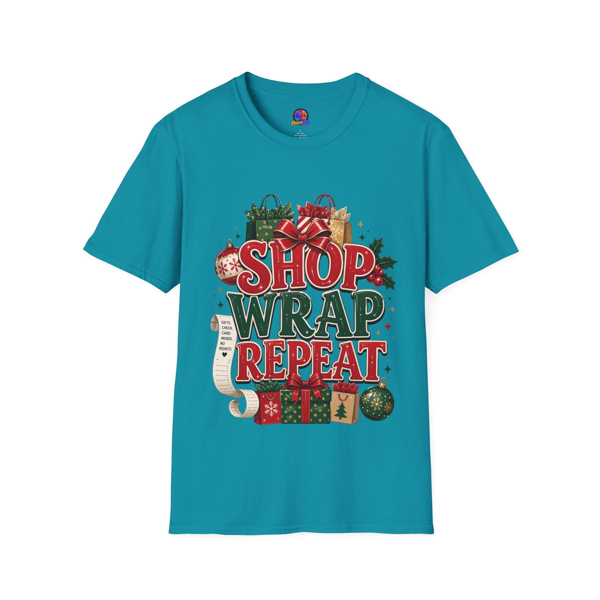 Christmas 'Shop Wrap Repeat' T-Shirt
