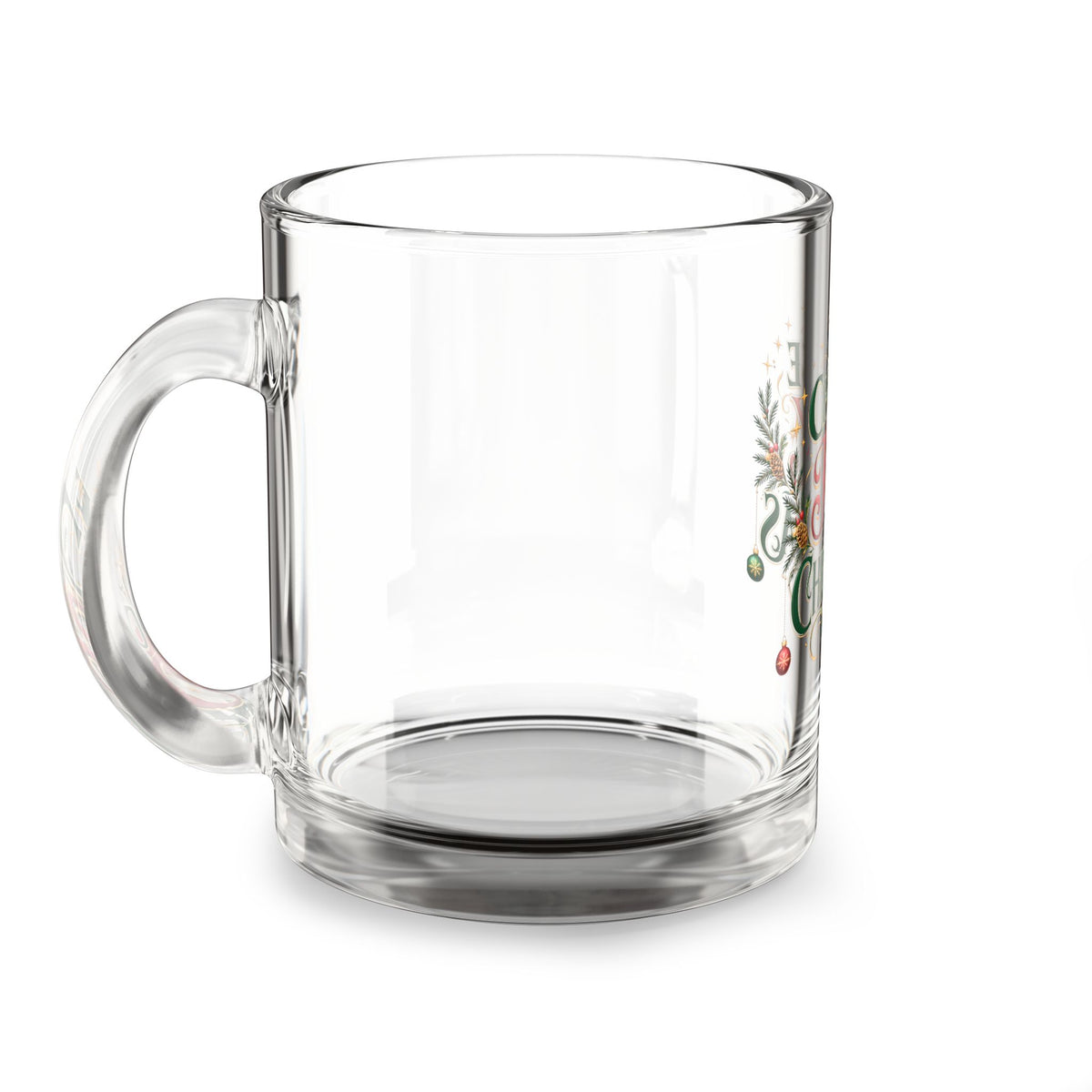Christmas Glass Mug 10 oz Choose Joy This Christmas Glass Mug — 10oz Holiday Coffee Tea Cup