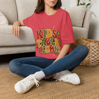 Kids Table Alumni T-Shirt — Retro Holiday Family Dinner Tee
