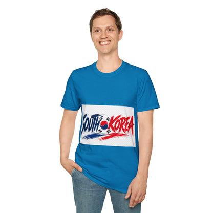 South Korea Flag Brushstroke T-Shirt — Patriotic Korean Travel Tee