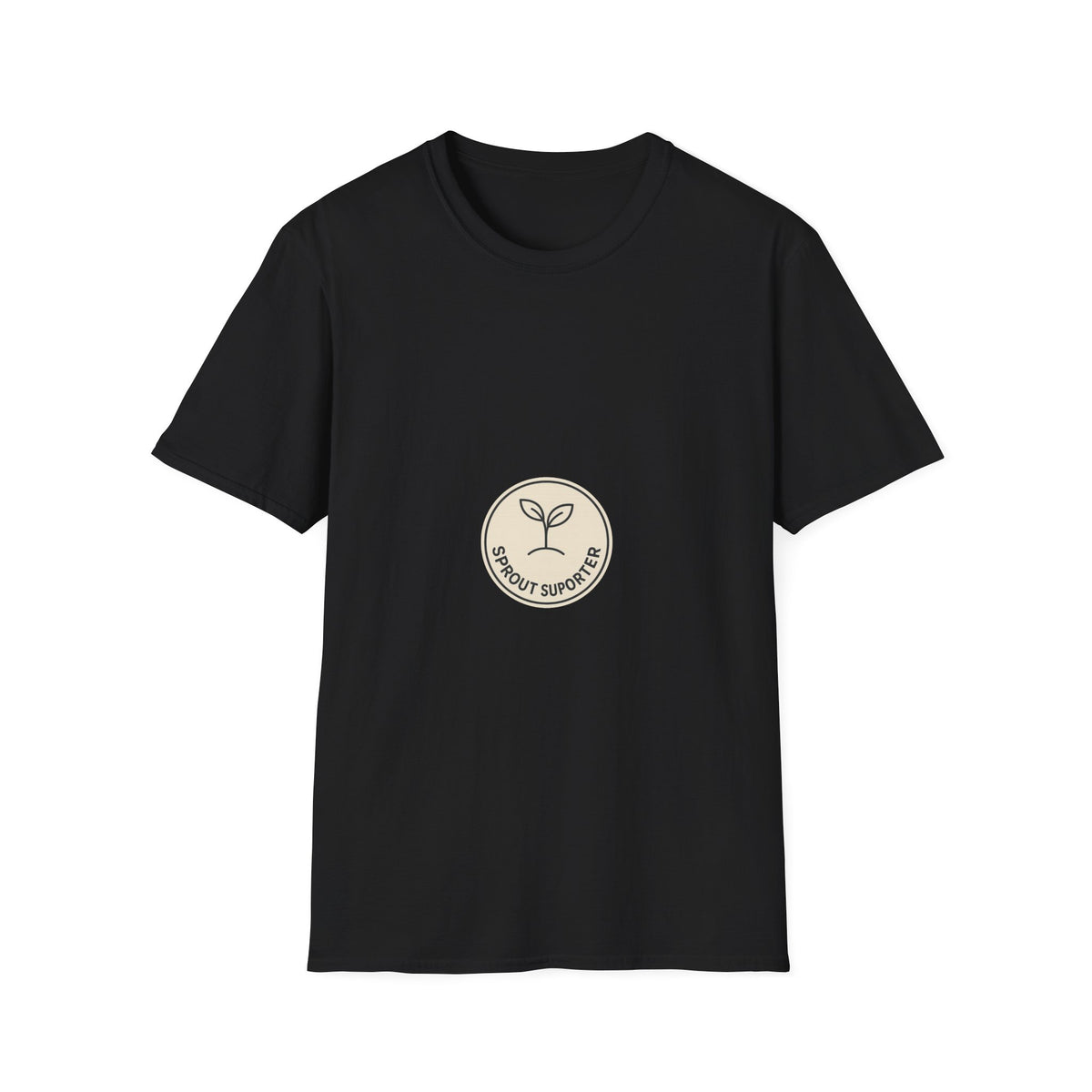 "Sprout Supporter" Retro Circular Emblem Tee - Cute Minimalist Houseplant Plant Parent White T-Shirt - Trending Now - September 2026