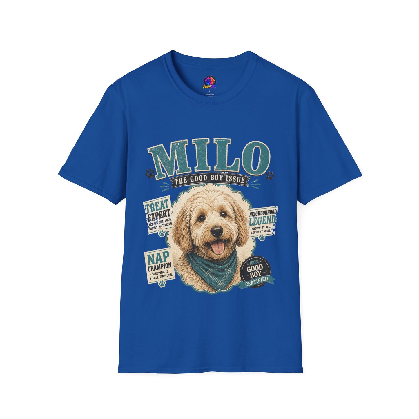 Milo "The Good Boy Issue" Dog Portrait T-Shirt