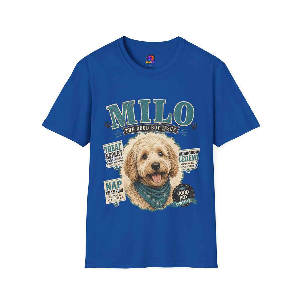 Milo "The Good Boy Issue" Dog Portrait T-Shirt
