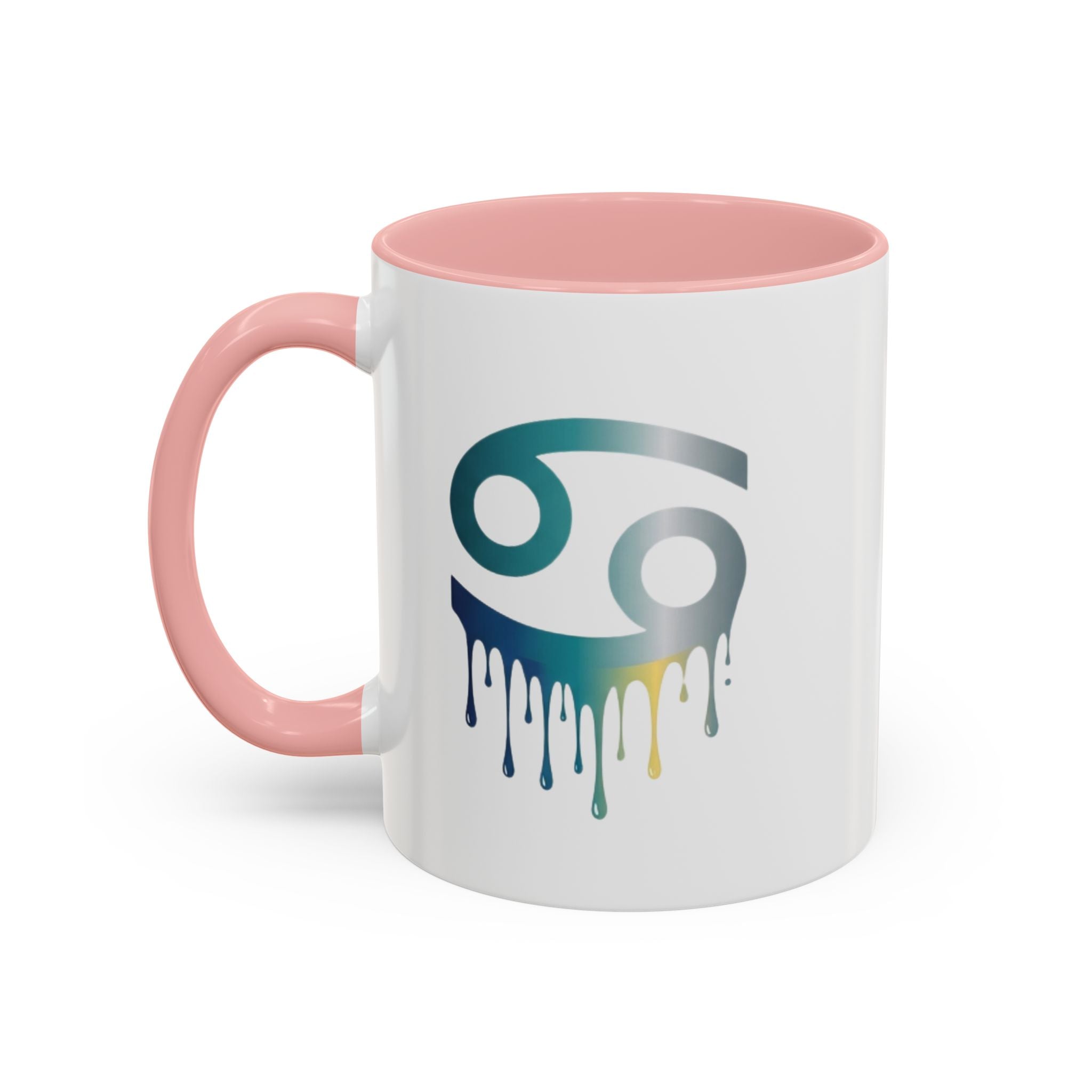 Cancer Zodiac Drip Accent Coffee Mug — Astrology Horoscope Gift