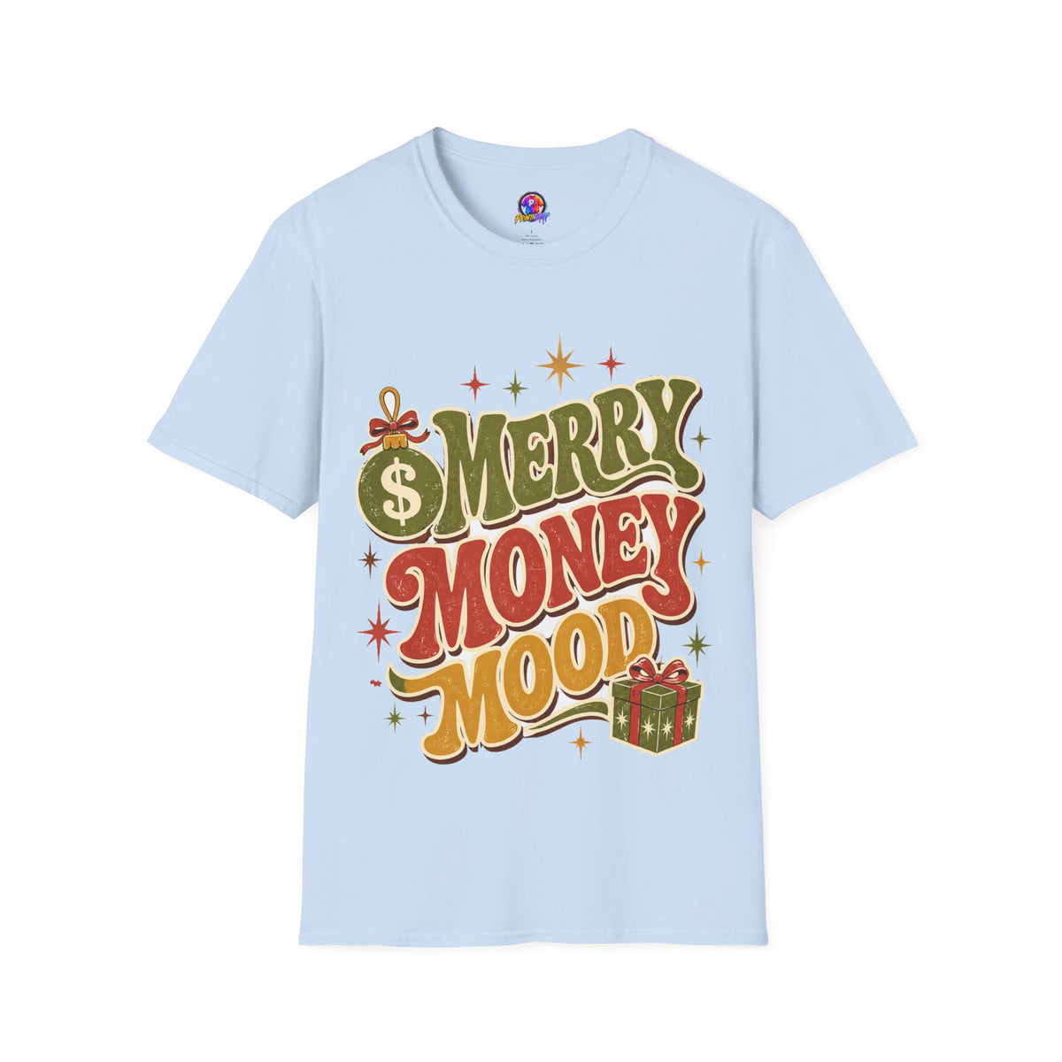 Merry Money Mood T‑Shirt — Retro Holiday Graphic Tee