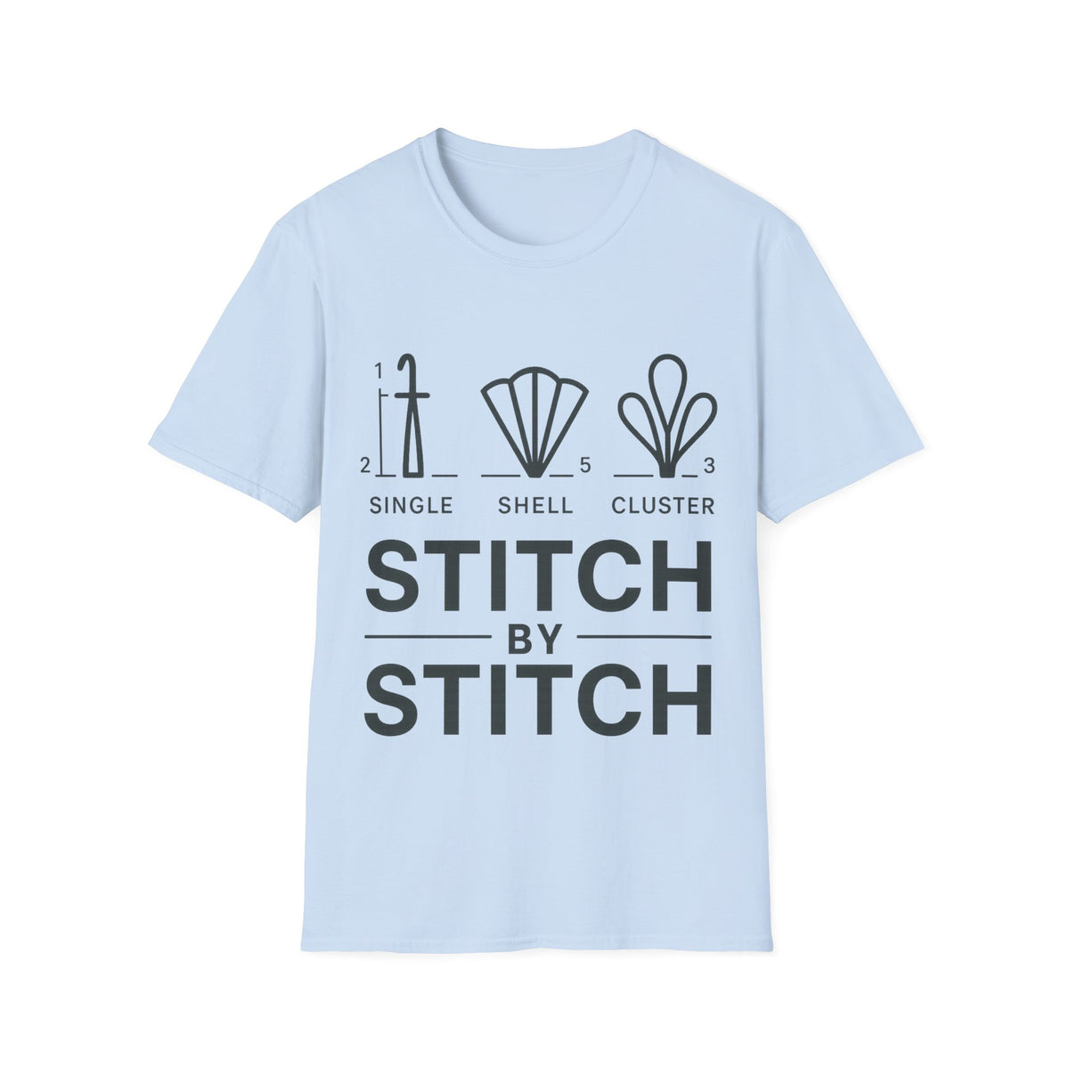 "Stitch By Stitch" Minimalist Crafting Tee | Sewing Knitting Embroidery T-Shirt - Trending Now - September 2026