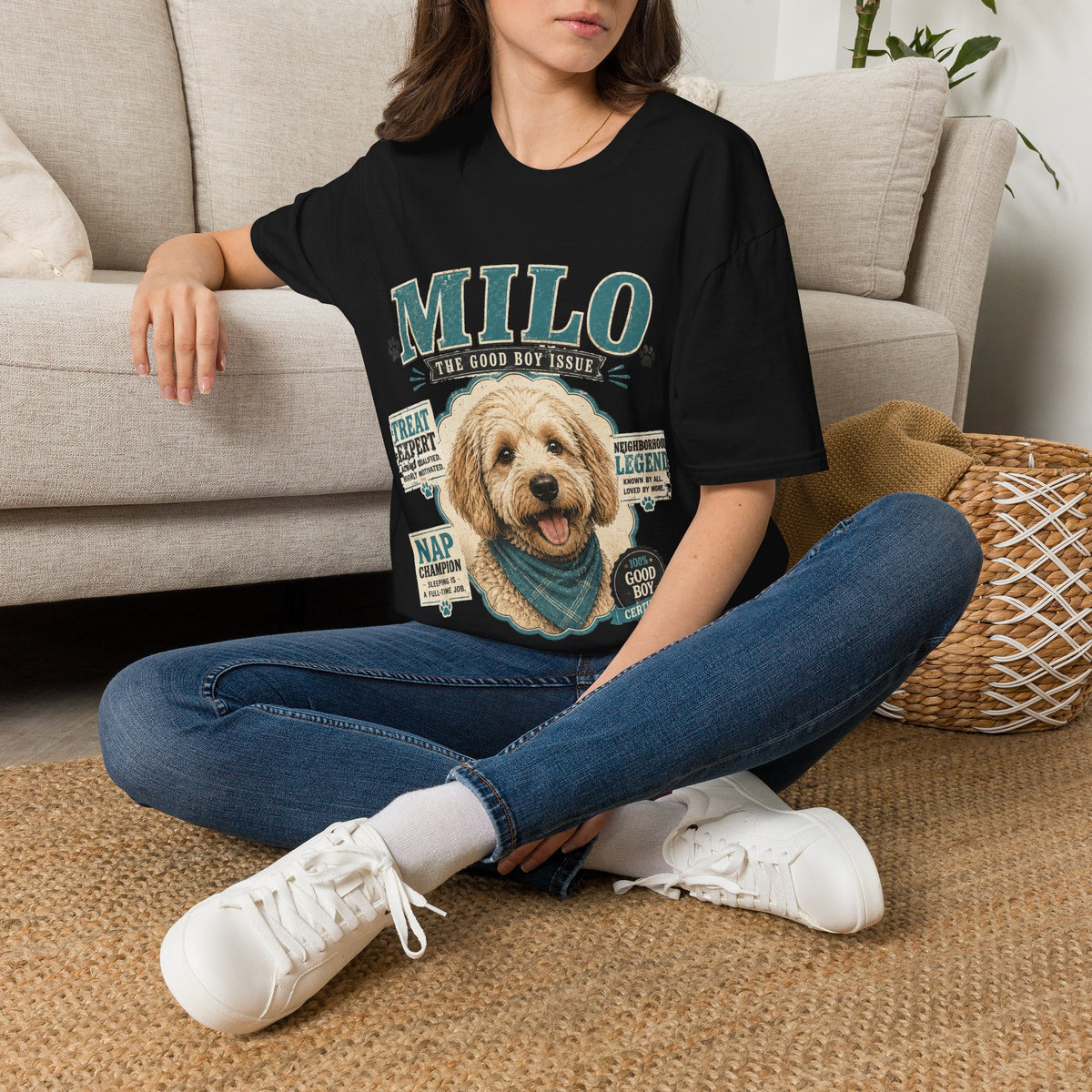 Milo "The Good Boy Issue" Dog Portrait T-Shirt