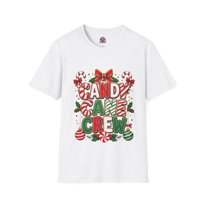 Candy Cane Crew T-Shirt — Festive Christmas Holiday Tee
