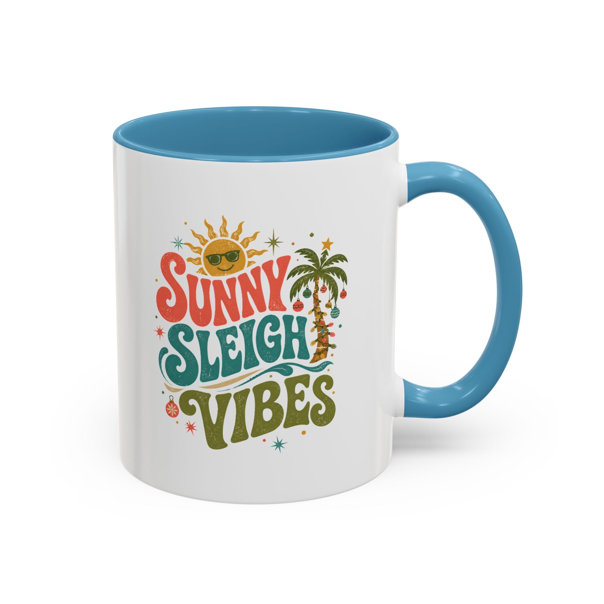 Modern Day Christmas Sunny Sleigh Vibes Coffee Mug