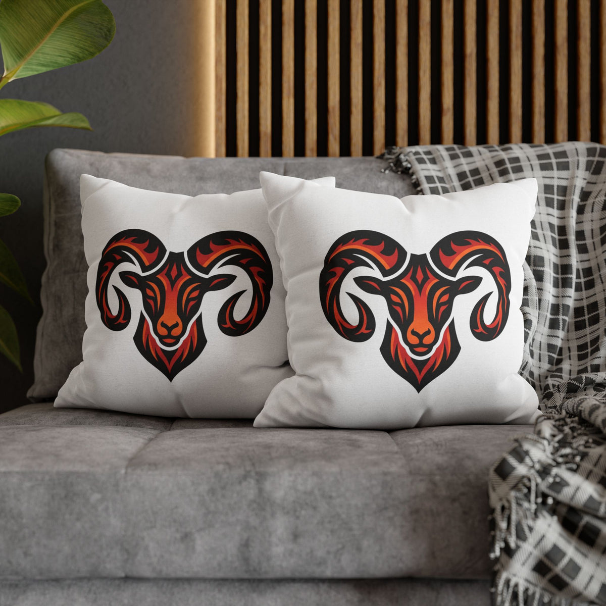 Aries Fiery Ram Head Pillowcase