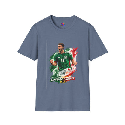 Mexico Soccer Jersey T-Shirt — Santiago Giménez Mexico #11 Fan Tee