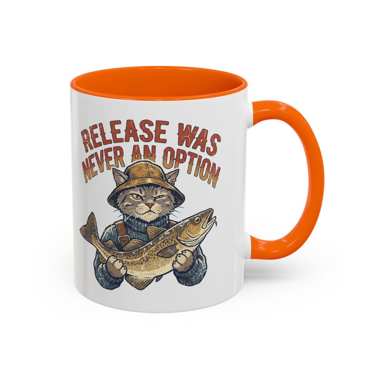 "Release Was Never An Option" Funny And Witty Accent Coffee Mug (11, 15oz)