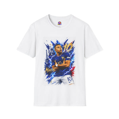 France Mbappé Soccer T-Shirt — #10 Blue Action Portrait Tee