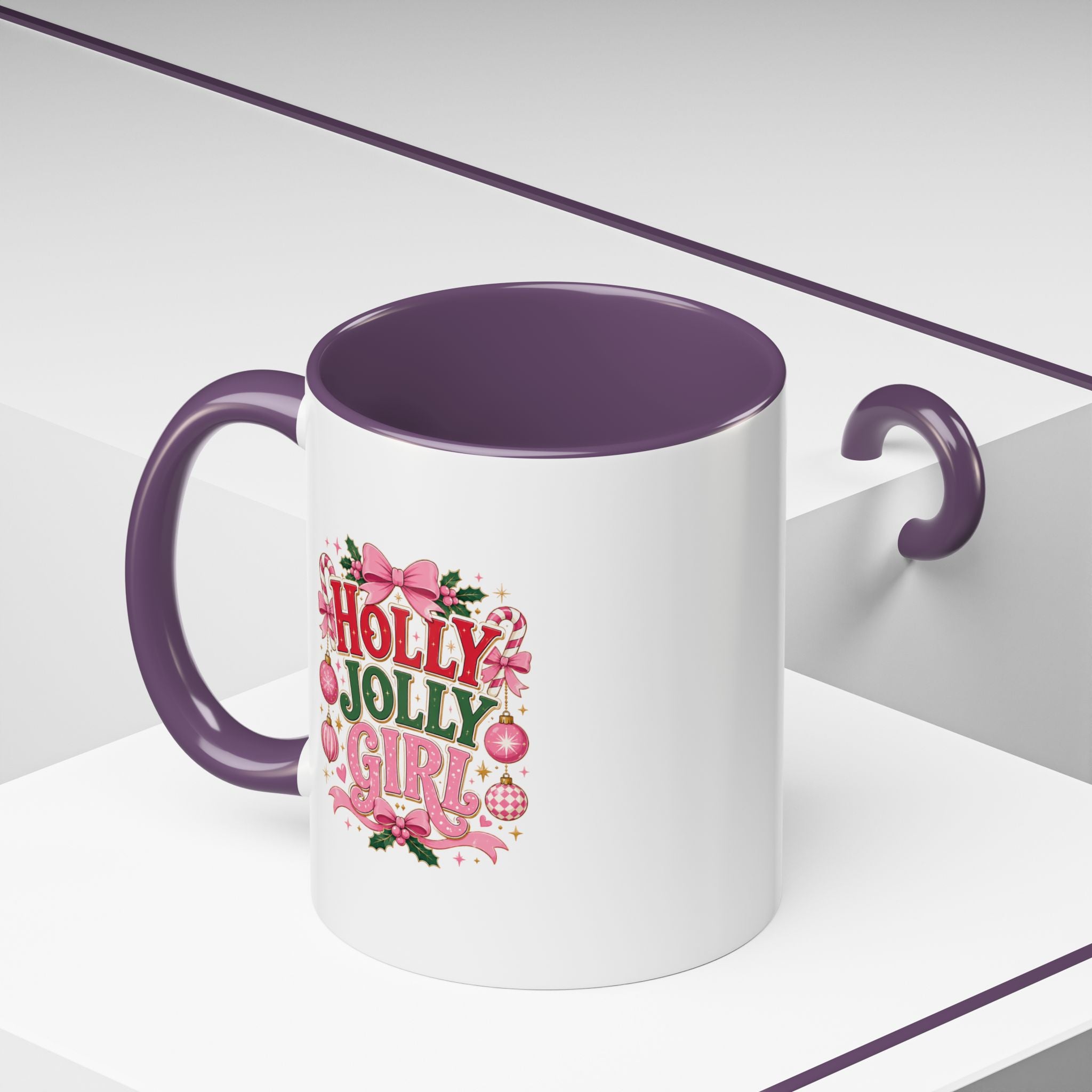 Accent Coffee Mug Holly Jolly Girl