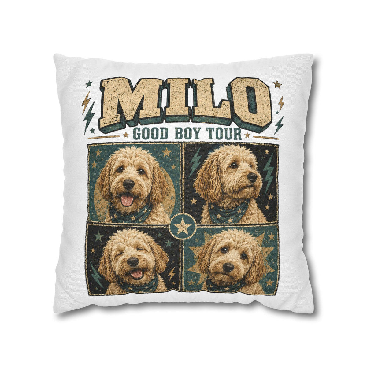 Milo 'Good Boy Tour' Decorative Pillowcase Milo Bailey Dog Dad Mom