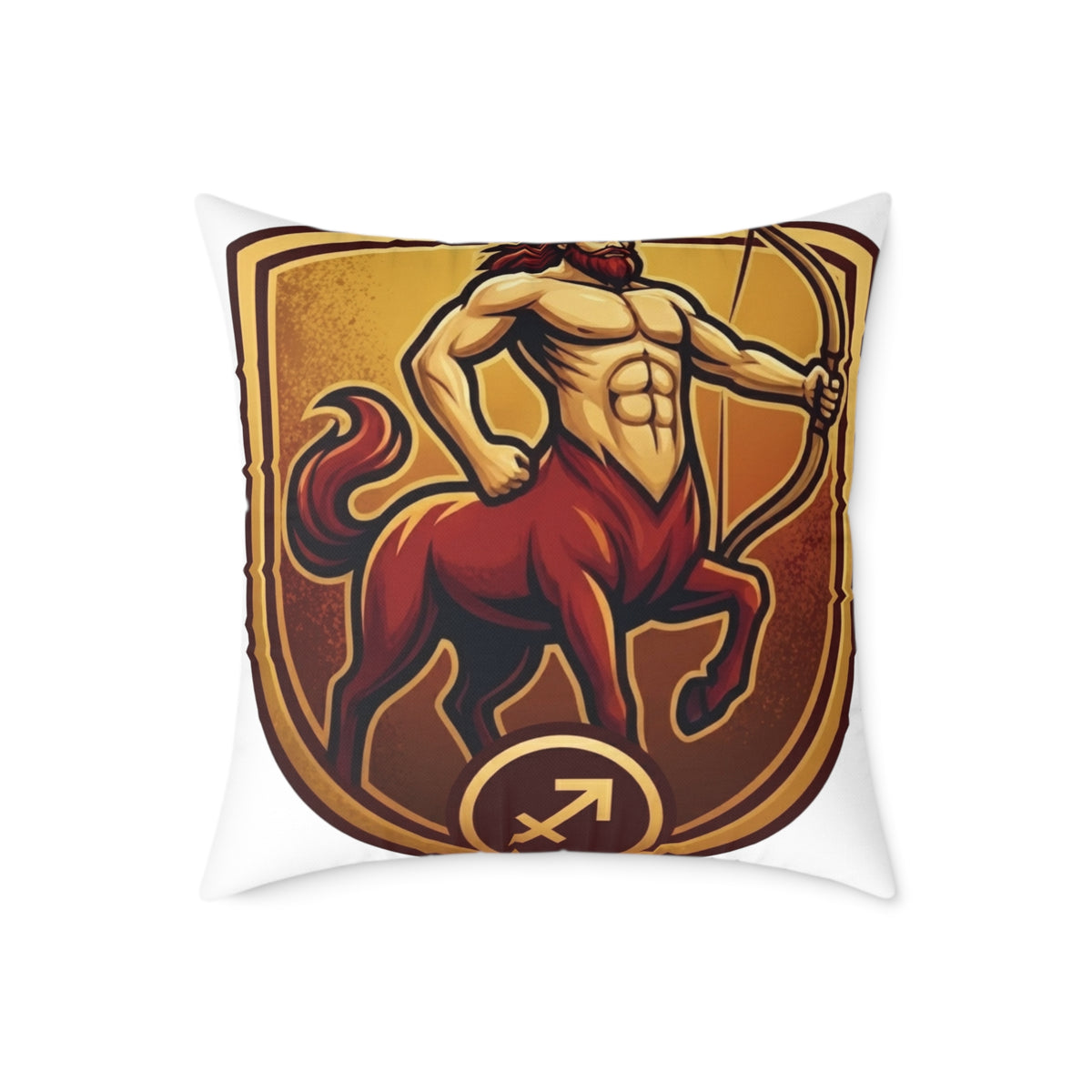 Sagittarius Zodiac Archer Arrow  Square Poly Canvas Pillow