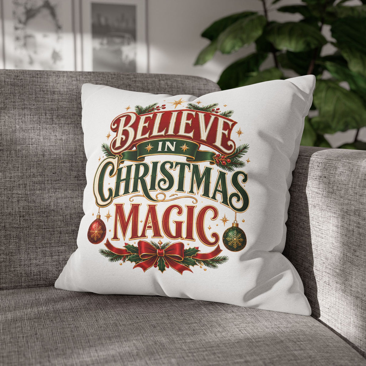 Christmas Pillowcase Believe in Christmas Magic Pillow