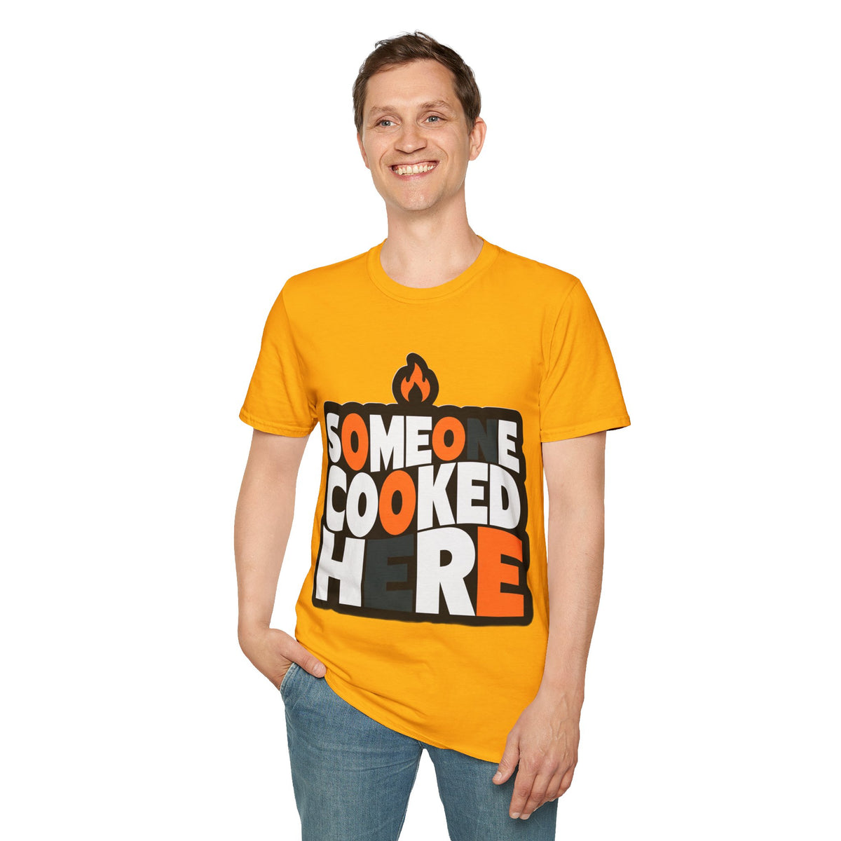 T-Shirt — "Someone Cooked Here" Funny Cooking Graphic Tee - Trending Now - August 2026