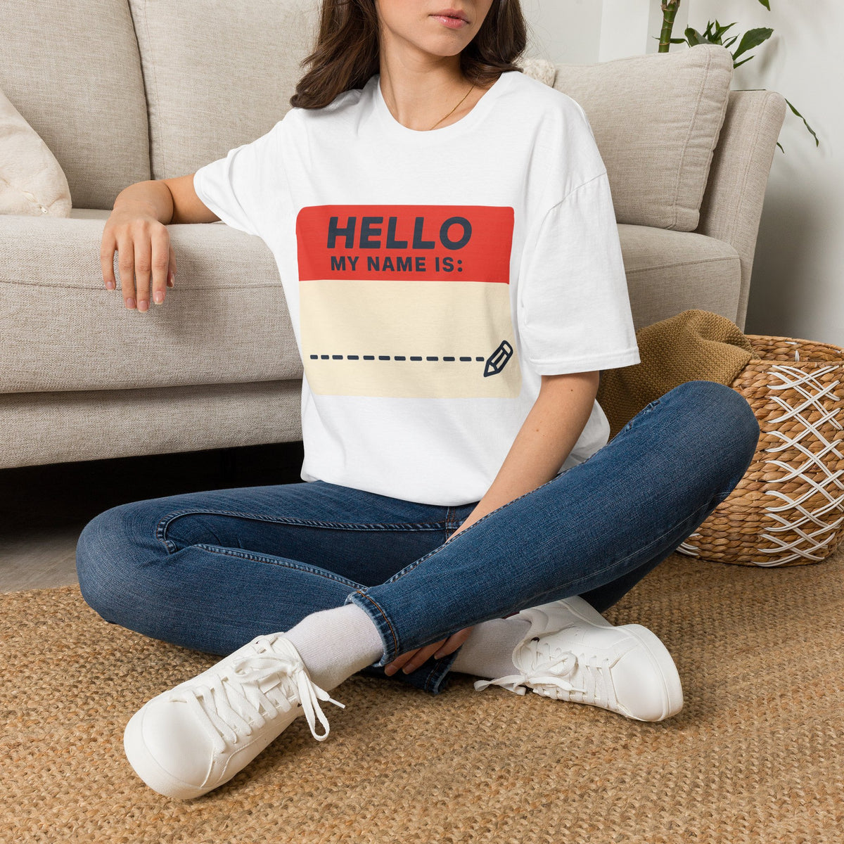 Hello My Name Is Name Tag T-Shirt — Funny Novelty Graphic Tee - Trending Now - August 2026