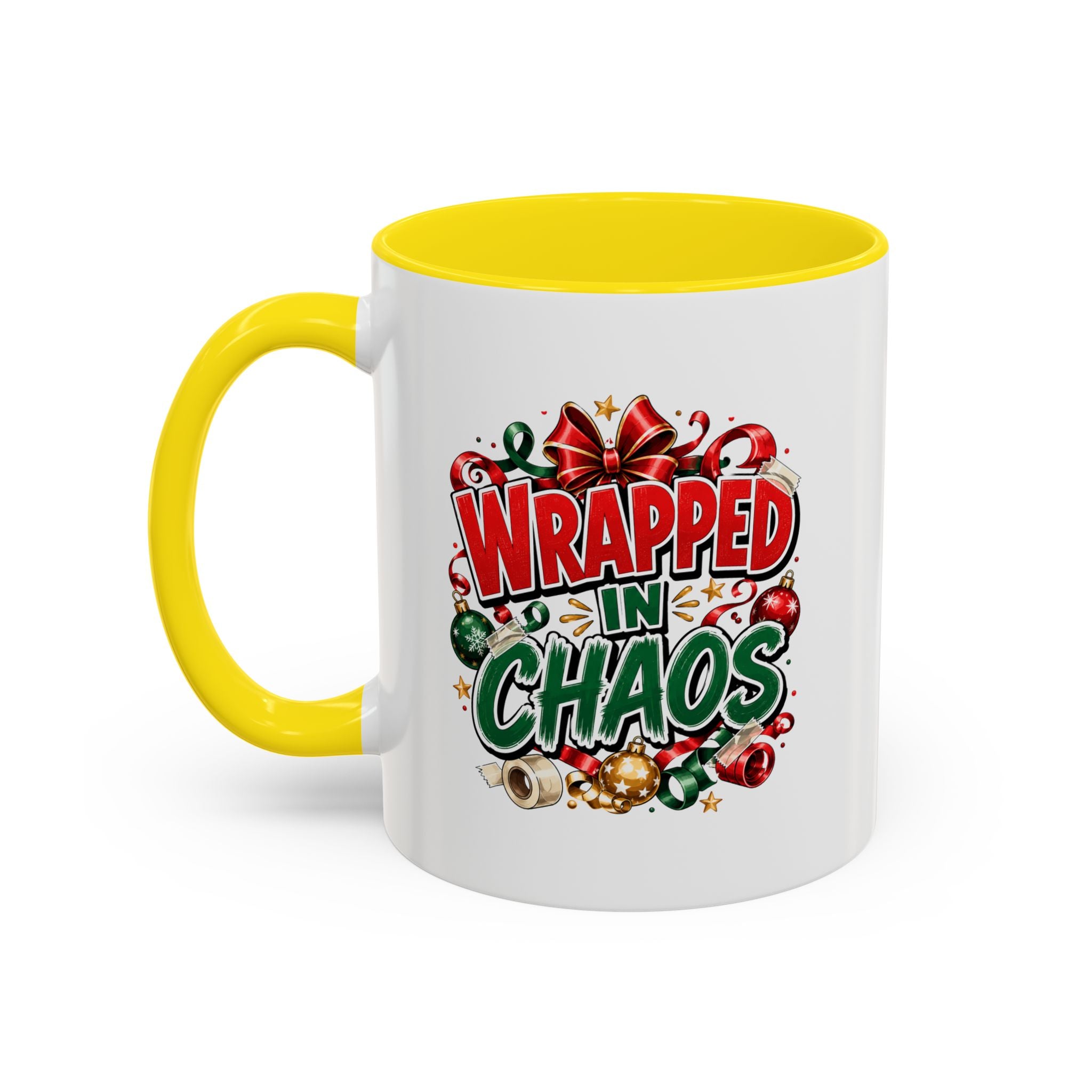 Wrapped in Chaos Christmas Coffee Mug