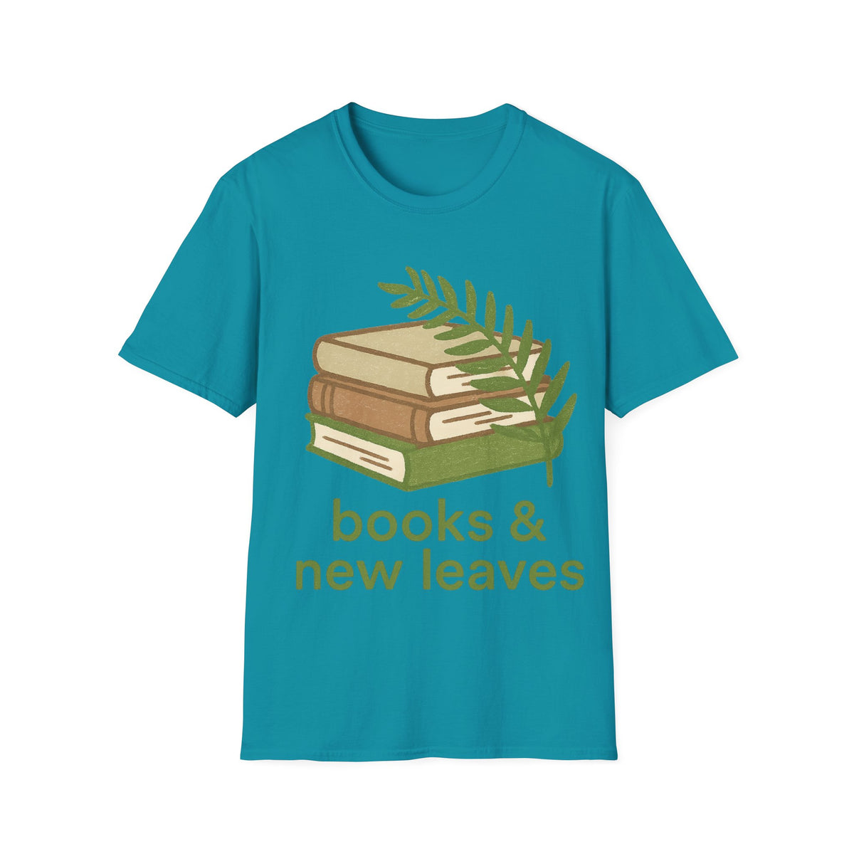 Books & New Leaves T-Shirt — Botanical Book Lover Tee - Trending Now - September 2026