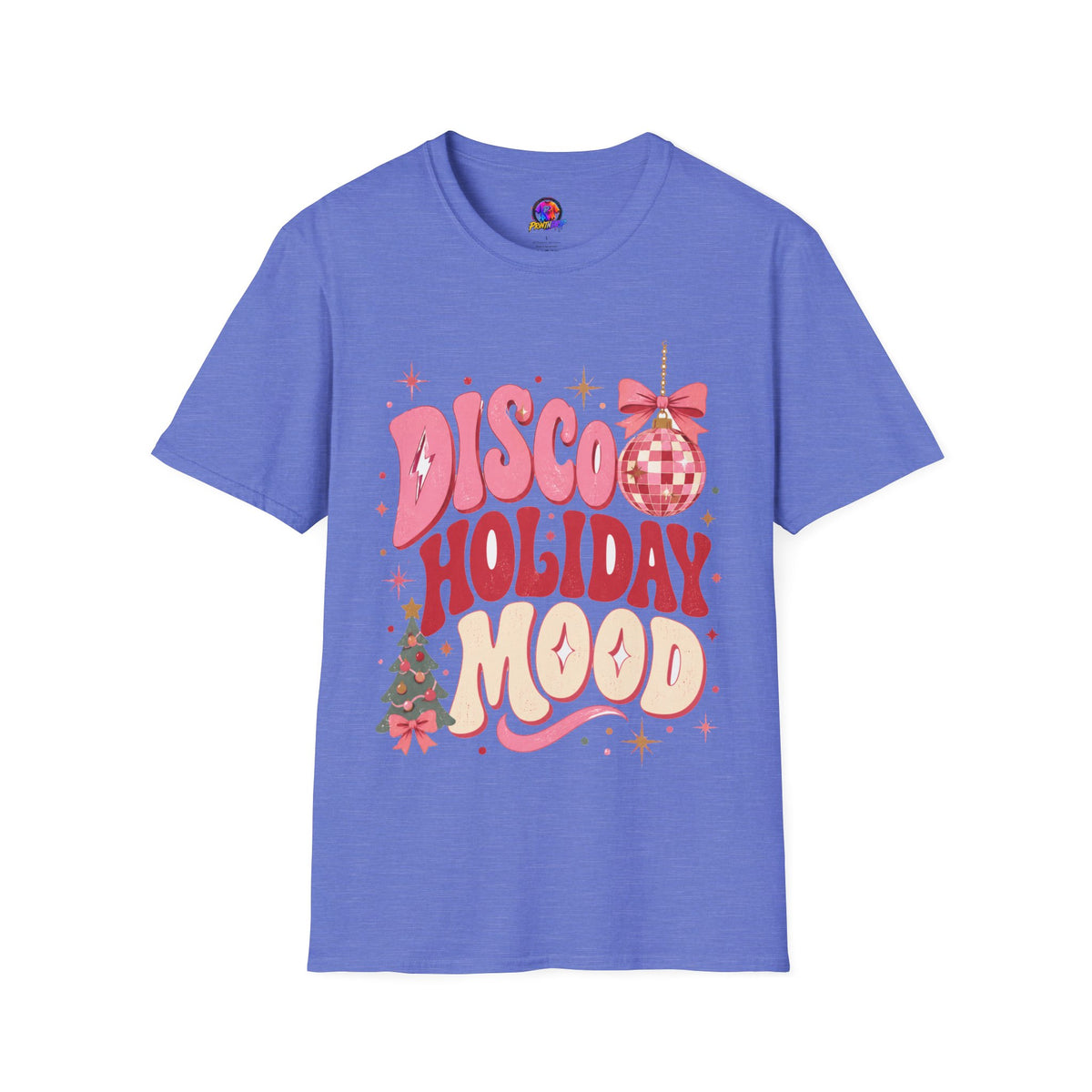 Disco Holiday T-Shirt — Retro Pink Disco Ball Christmas Tee