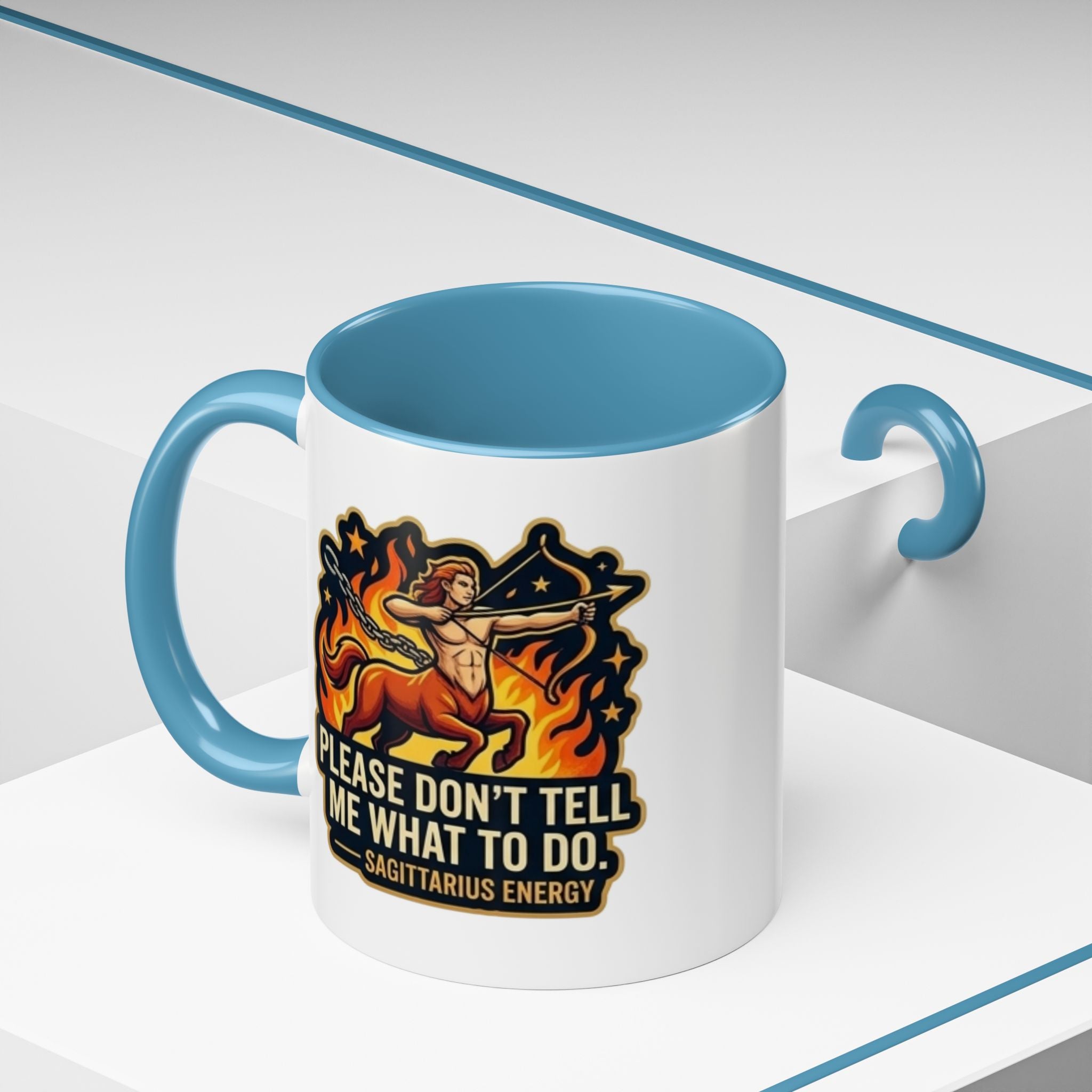 Sagittarius Coffee Mug — "Please Don't Tell Me What To Do" Zodiac Accent Mug (11/15oz)