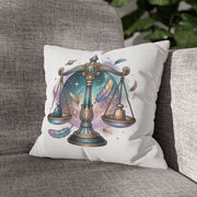 Libra Zodiac Pillowcase — Celestial Scales Decorative Throw Pillow