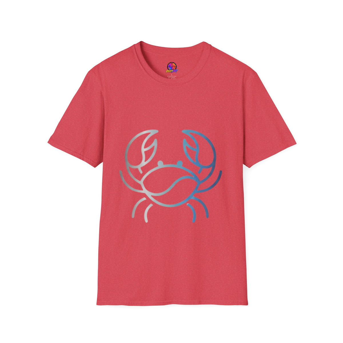 Cancer Zodiac Crab Graphic T-Shirt — Minimal Coastal Zodiac Summer Tee