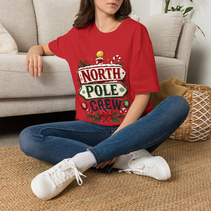 T-Shirt — North Pole Crew Christmas Holiday Graphic Tee