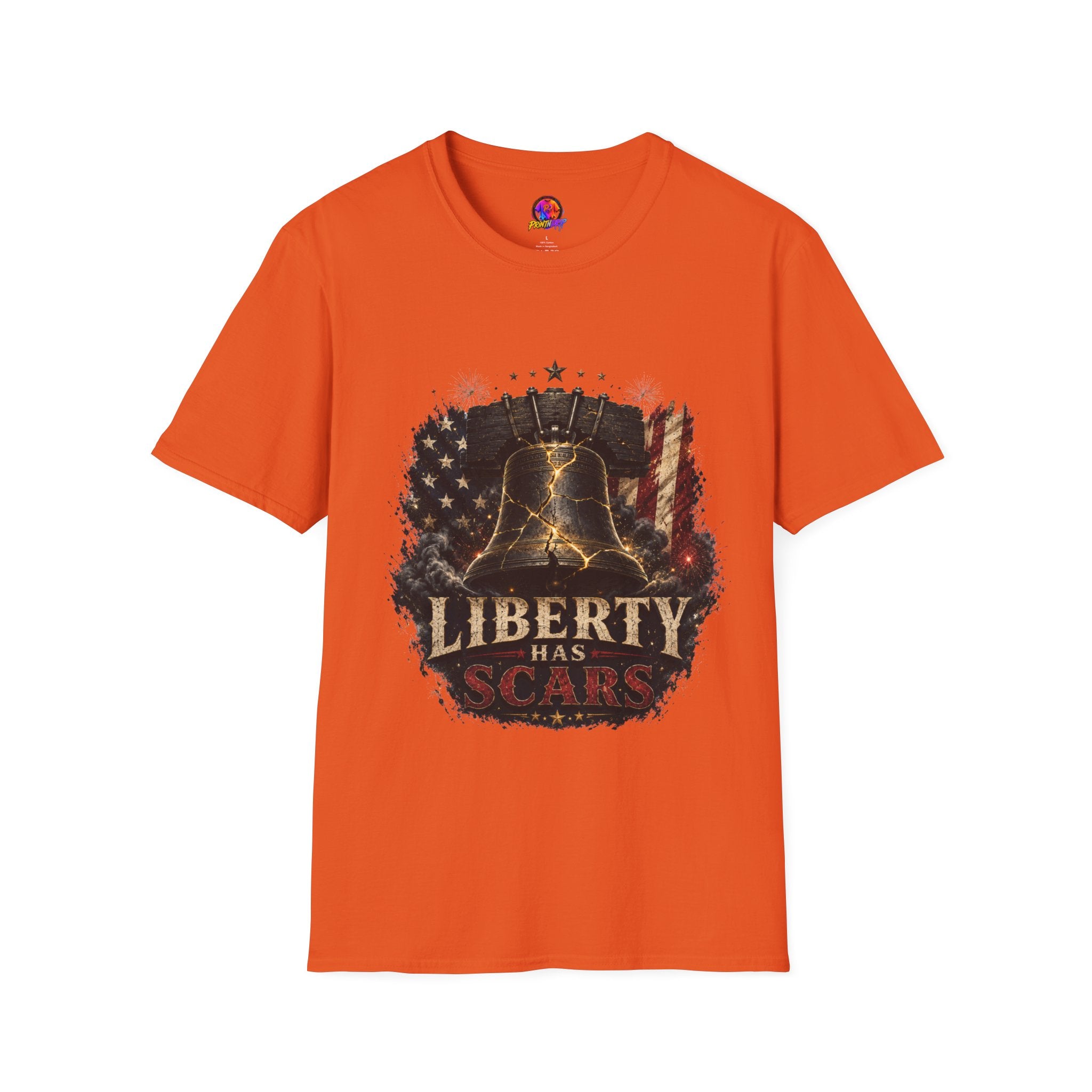 Liberty Has Scars T-Shirt — Vintage Liberty Bell Patriotic Tee