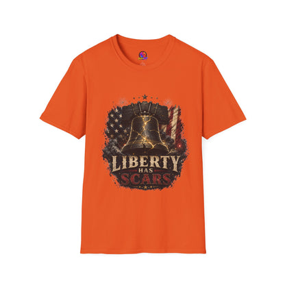 Liberty Has Scars T-Shirt — Vintage Liberty Bell Patriotic Tee
