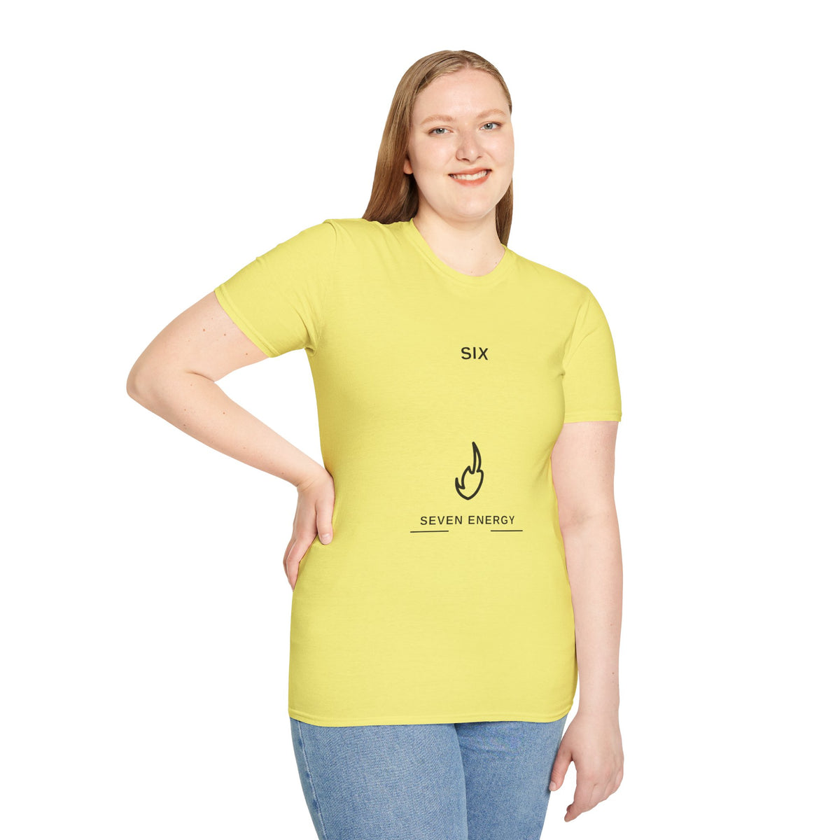 Minimal "SIX" Graphic T-Shirt — Clean Numeral Tee with Seven Energy Symbol - Trending Now - August 2026