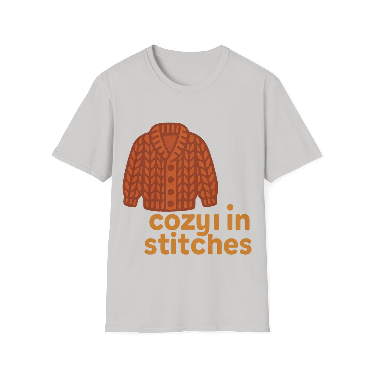"Cozy In Stitches" Autumn Sweater Tee | Cute Knitting Crochet T-Shirt - Trending Now - September 2026
