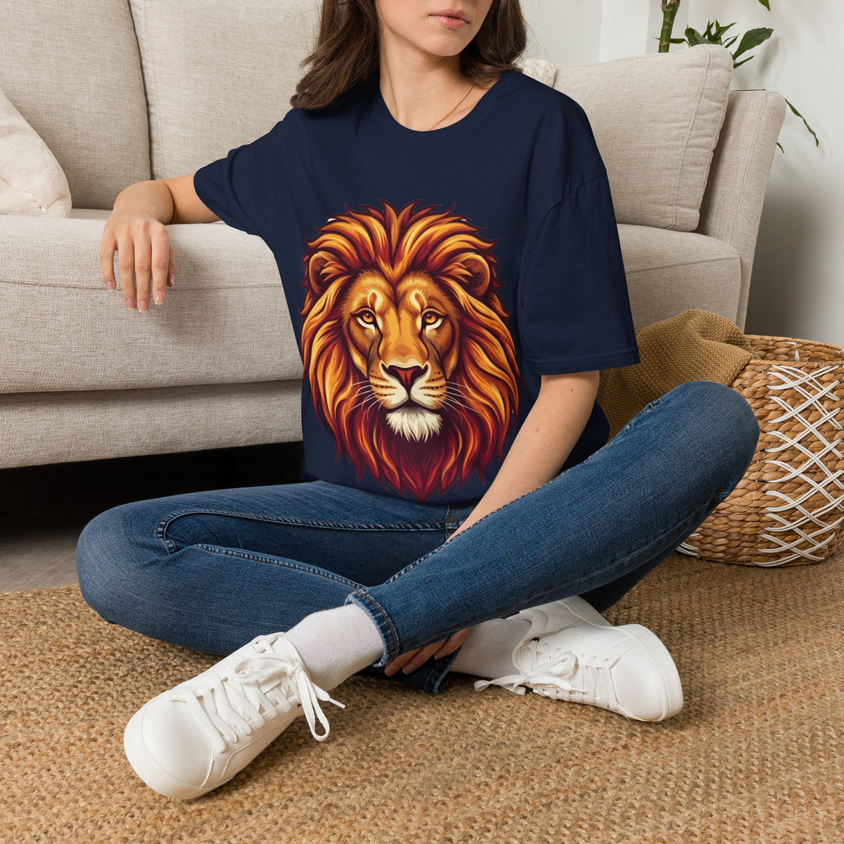 Leo Zodiac Lion Face T-Shirt — Majestic Lion Head Graphic Tee