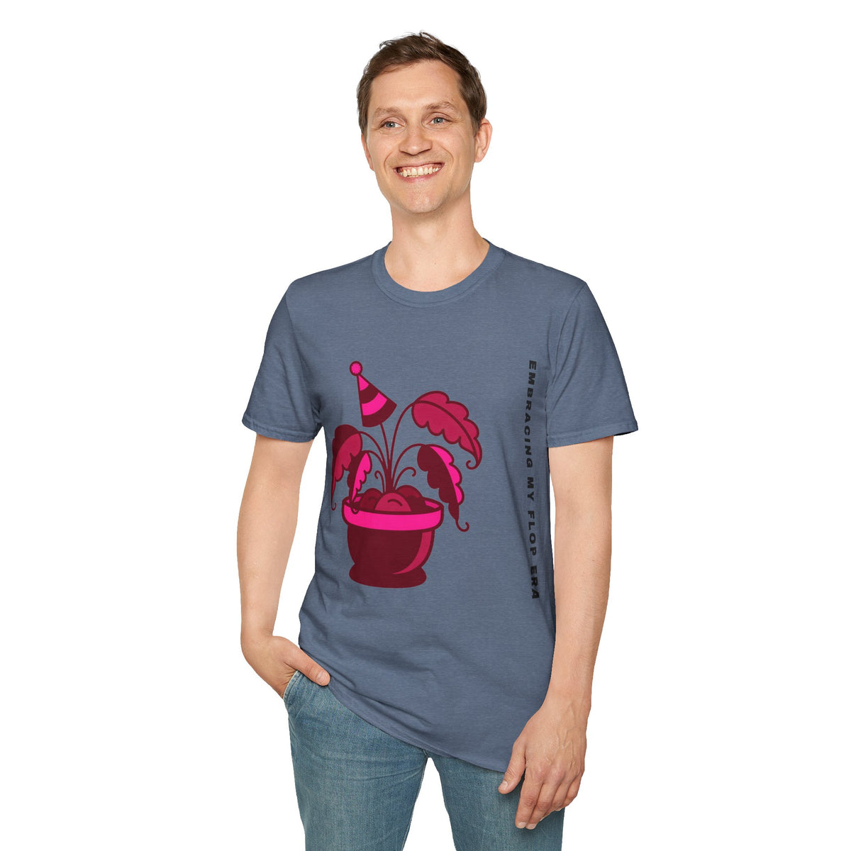 Plant Party T-Shirt — "Embracing" Pink Potted Plant Graphic - Trending Now - September 2026