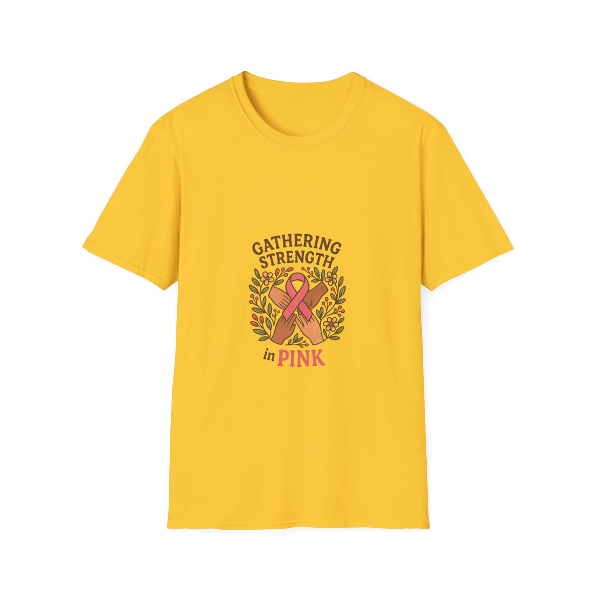 Gathering Strength in Pink T-Shirt – Breast Cancer Awareness Ribbon Tee - Trending Now - October 2026
