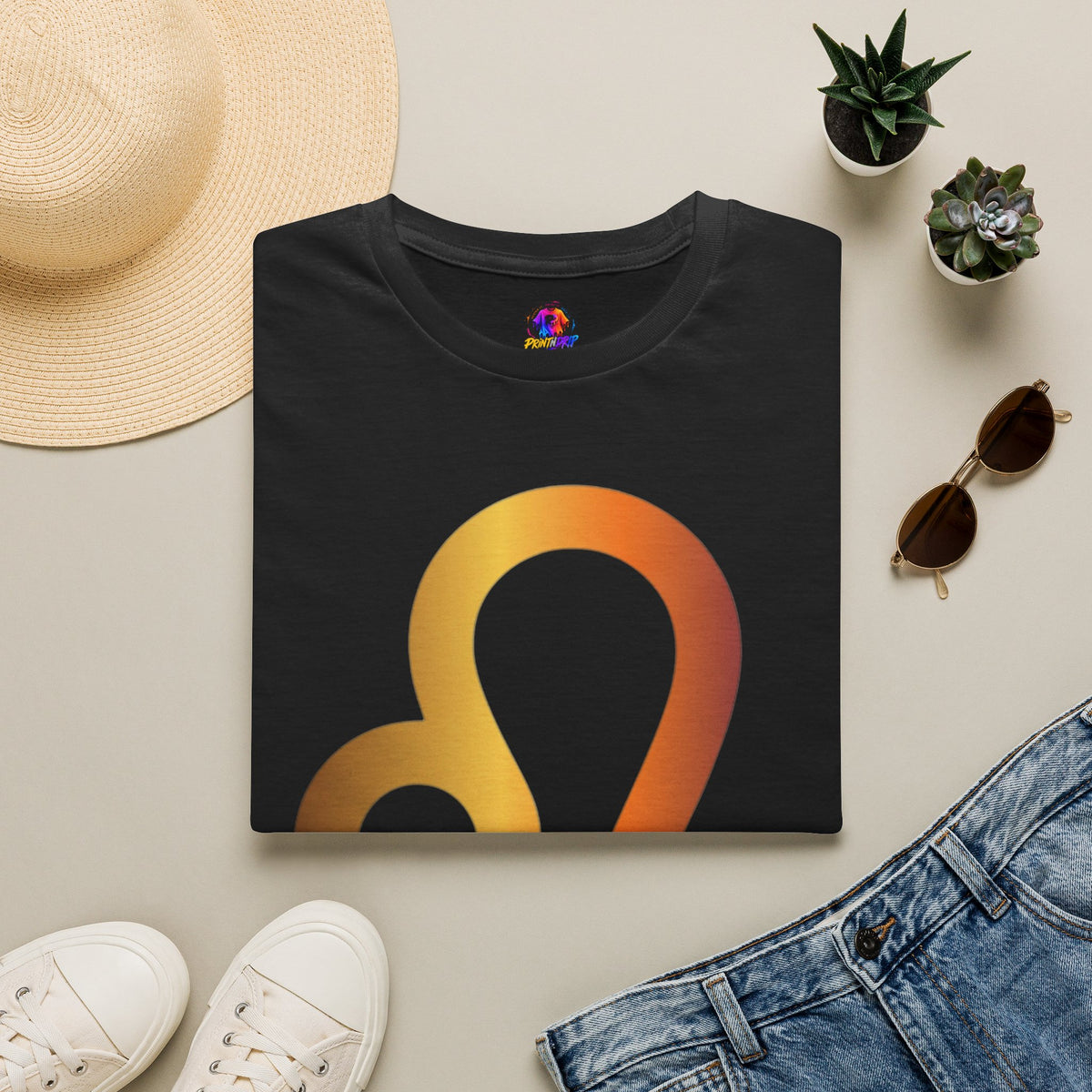 Leo Zodiac Drip T-Shirt — Colorful Astrology Sign Tee