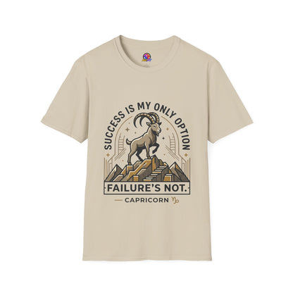 Capricorn Goat T-Shirt — "Success Is My Only Option" Motivational Zodiac Tee