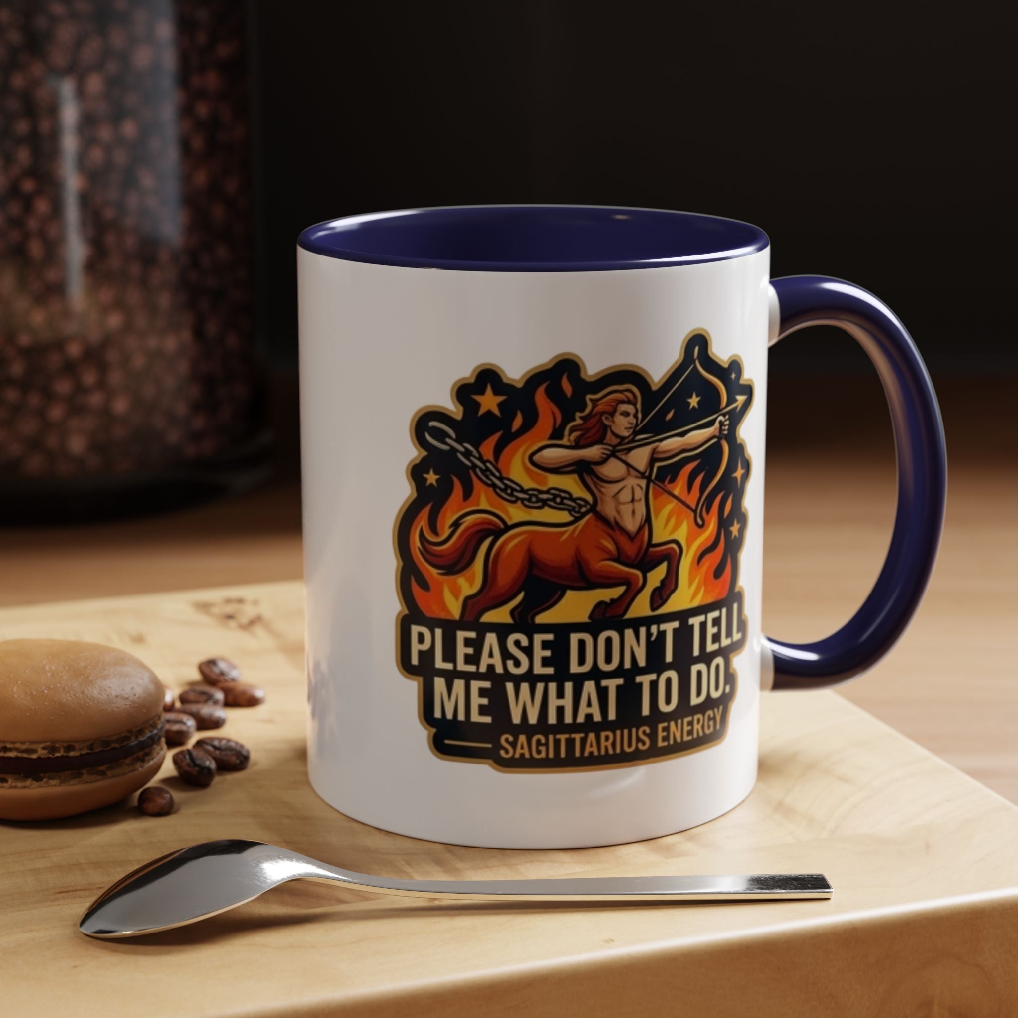 Sagittarius Coffee Mug — "Please Don't Tell Me What To Do" Zodiac Accent Mug (11/15oz)