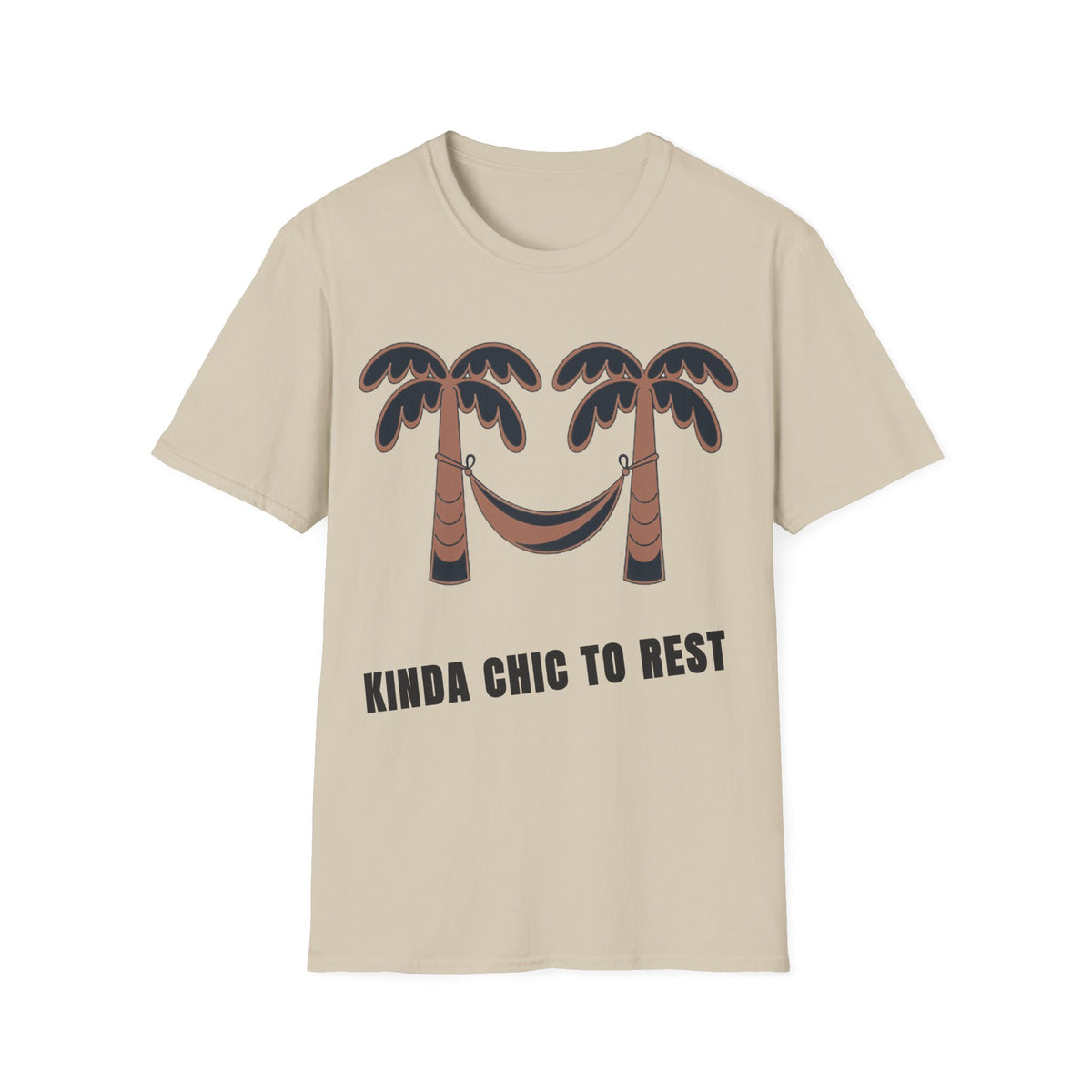 Palm Trees & Hammock T-Shirt — "Kinda Chic to Rest" Tropical Relaxed Tee - Trending Now - September 2026