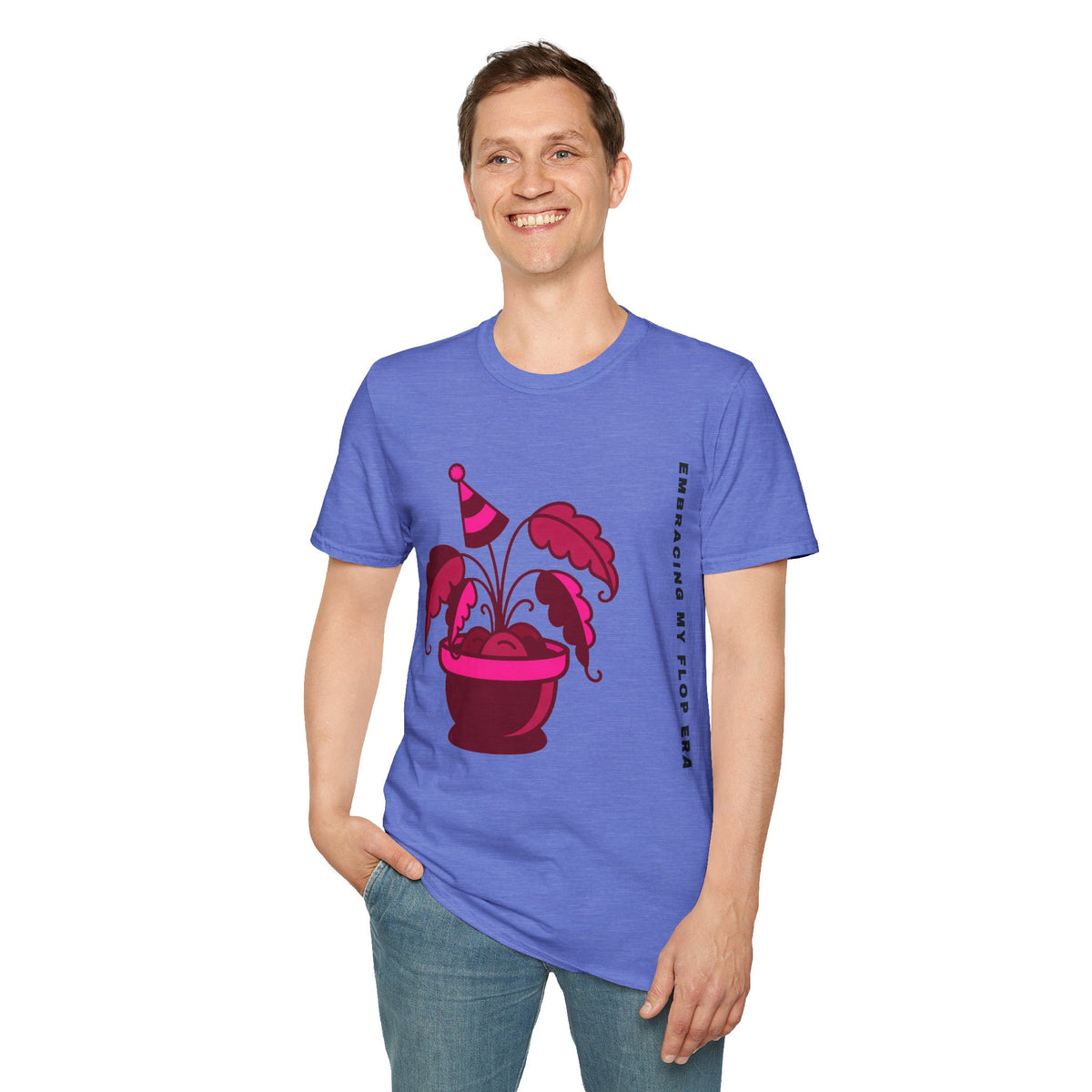 Plant Party T-Shirt — "Embracing" Pink Potted Plant Graphic - Trending Now - September 2026
