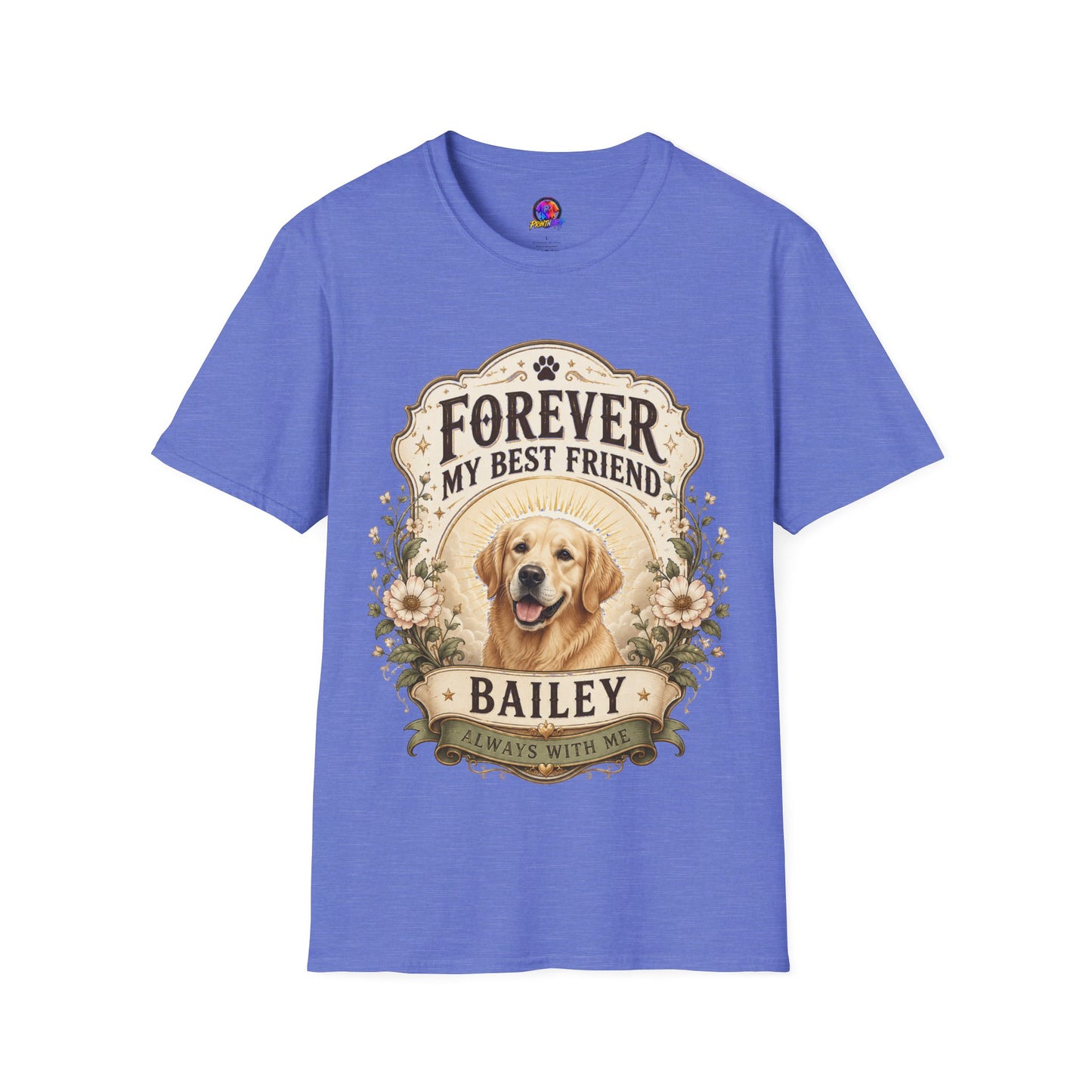 Dog Memorial T-Shirt — "Forever My Best Friend" Personalized Pet Tribute Tee