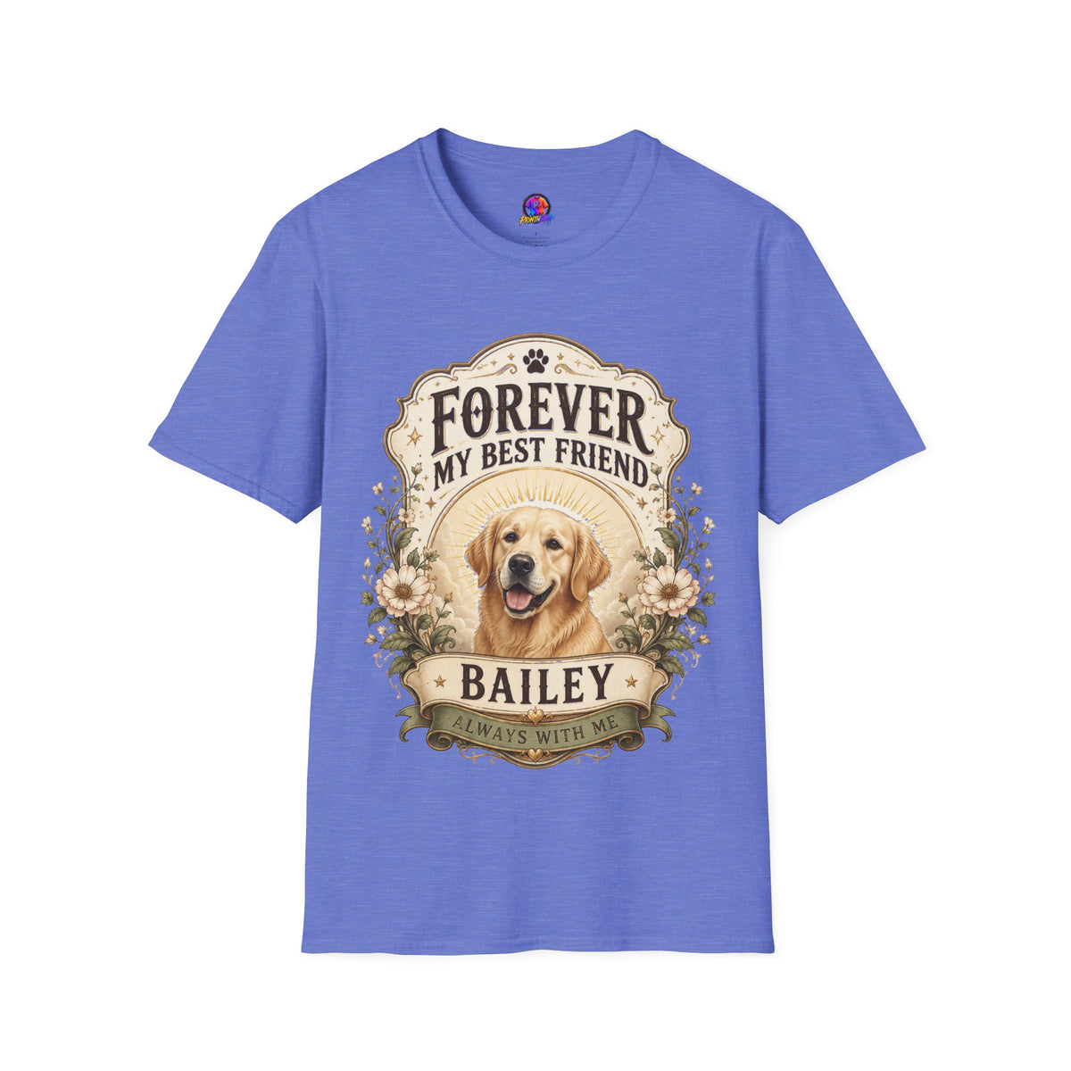 Dog Memorial T-Shirt — "Forever My Best Friend" Personalized Pet Tribute Tee