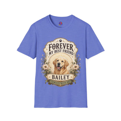 Dog Memorial T-Shirt — "Forever My Best Friend" Personalized Pet Tribute Tee