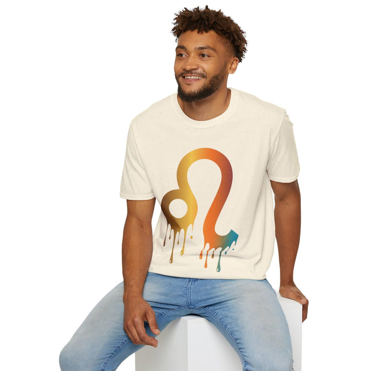 Leo Zodiac Drip T-Shirt — Colorful Astrology Sign Tee
