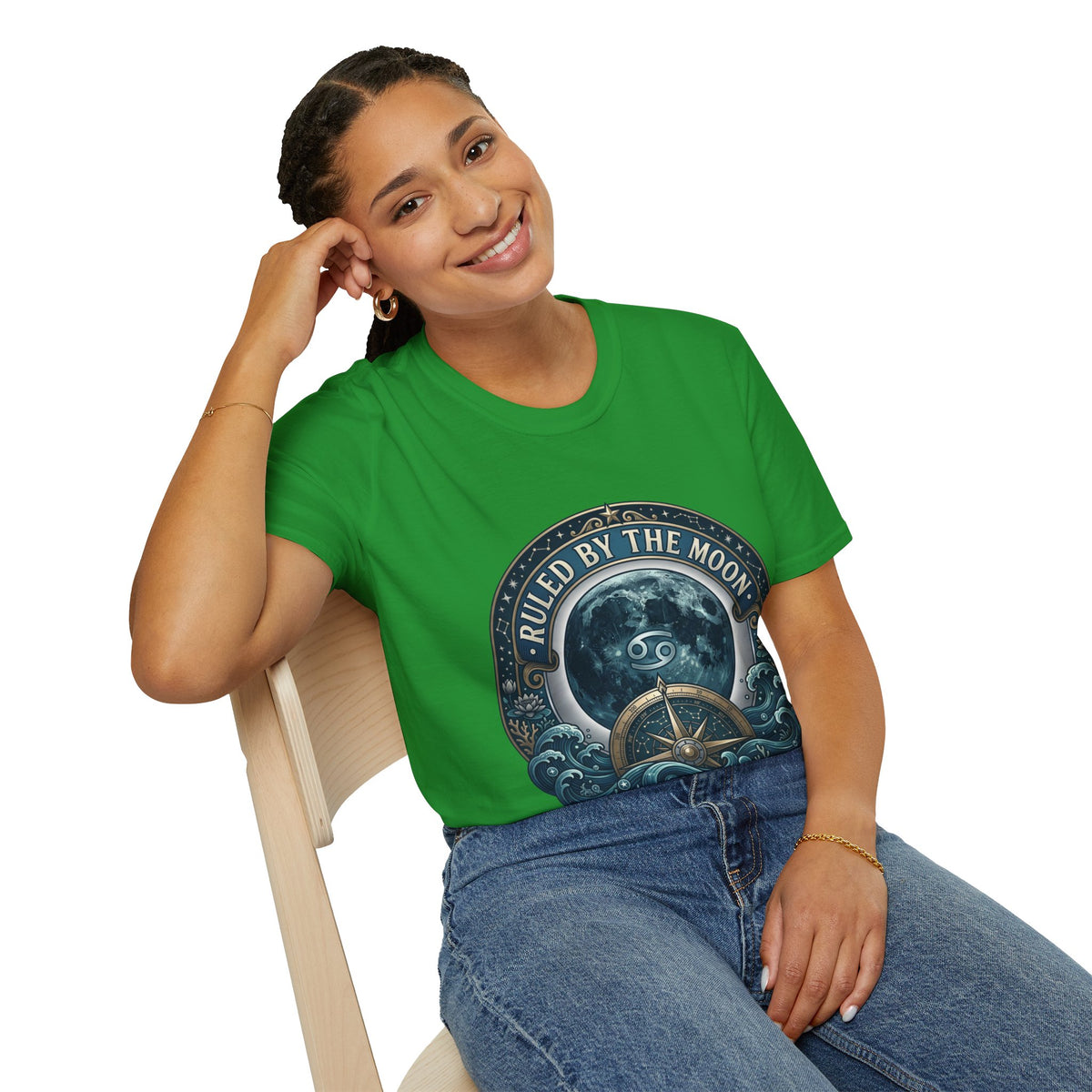 Cancer Zodiac Ruled by the Moon T-Shirt — Celestial Astrology Zodiac Graphic Tee