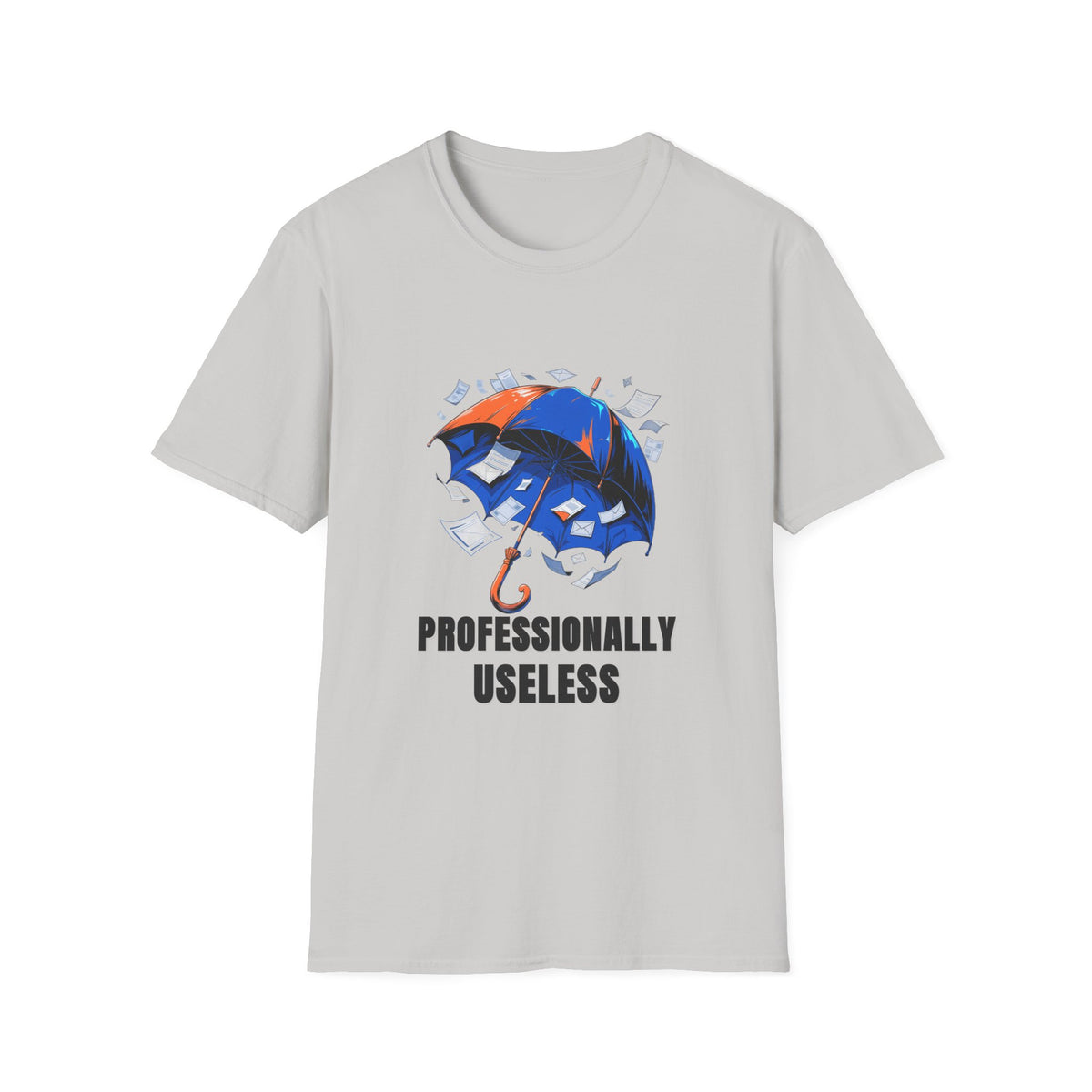 Professionally Useless T-Shirt — Illustrated Umbrella Graphic - Trending Now - August 2026