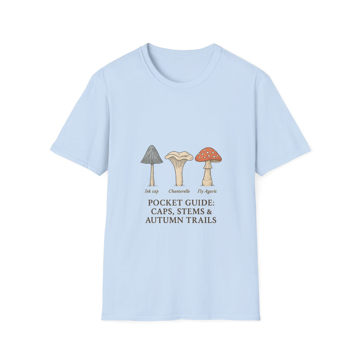 Mushroom Pocket Guide T‑Shirt — Cute Botanical Fungi Illustration - Trending Now - October 2026