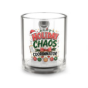 Christmas Glass Mug 10 oz Holiday Chaos Coordinator Glass Mug — 10oz Christmas Coffee Cup